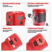 650W Madera Router Máquina de carpintería Seis velocidades eléctrica Trimmer 6.35mm de madera de talla de fresado Herramientas de corte 32000RPM carpintero Herramientas eléctricas - details 3