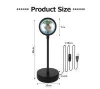 Lámpara De Noche USB Proyector De Puesta De Sol Luz Portátil Para Decoración De Hogar Sala De Estar Iluminación De Ambiente Neón Para Fotografía De Pared - details 9