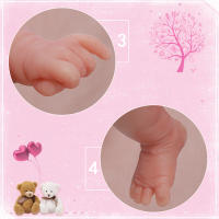 Muñeca Bebé Realista De Silicona IVITA WG1512 De 36cm Con 3 Colores De Ojos Vestido Para Niñas Edad Recomendada 14+ Años - details 12