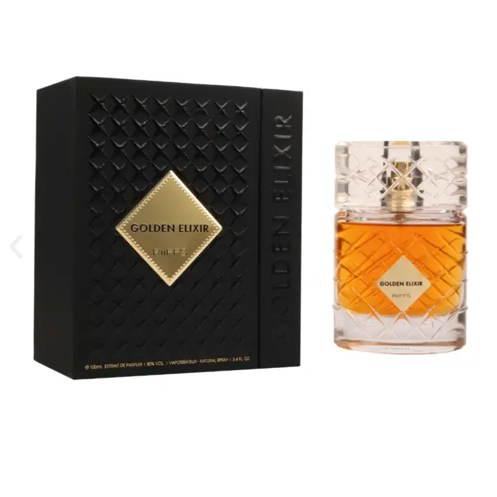 Perfume árabe golden elixir  de riffs en 100 Ml unisex - 1