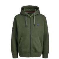 Jack & Jones Hombre Chaqueta con Cremallera y Capucha Bolsillos Canguro Logo Bordado Suave y Cálida Otoño Invierno 12264580 - details 0