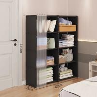 Gabinete De Almacenamiento Multicapa Con Cortinas Resistente Al Polvo Armario Portátil Organizador De Ropa Ecológico De 5 Capas Metal Para Espacio Doméstico - details 9