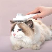 Cepillo de la preparación del gato para los gatos de pelo corto/largo, cepillo del gato con el botón del lanzamiento, cepillo de la preparación del perro para quitar la piel floja y la capa de base muerta - details 0