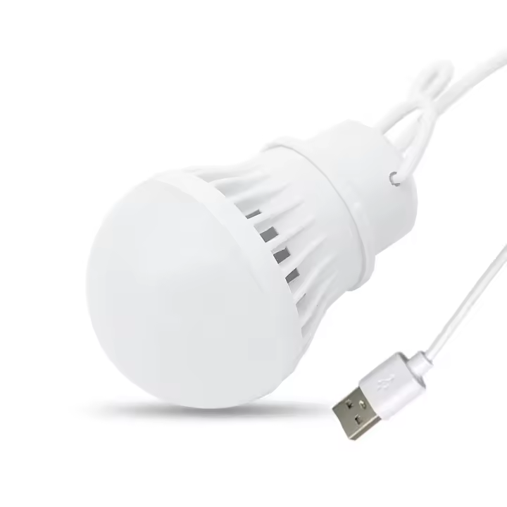 Bombilla LED USB 3W 5W 7W 5V Lámpara Portátil Para Camping Lectura Y Emergencias Ahorradora De Energía Luz Nocturna - 1
