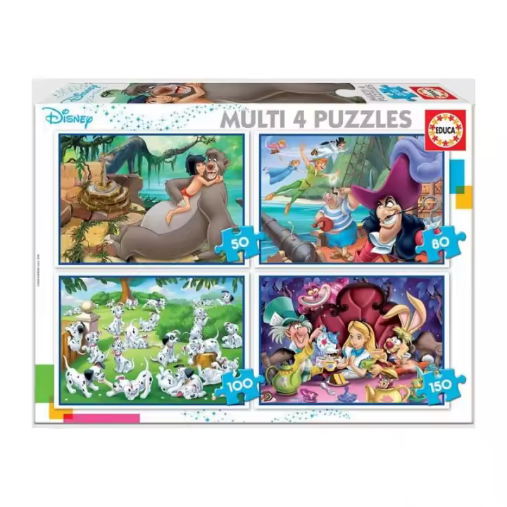 PUZZLES MULTI PUZZLES 4 CLASICOS DISNEY PROGRESIVOS DE EDUCA - 1