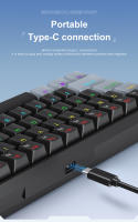Teclado Mecánico De 61 Teclas APAYADO K61 RGB 60% Mini Portátil Para Gaming Con Switches Rojos/azules Negro Blanco Rojo/azul - details 8