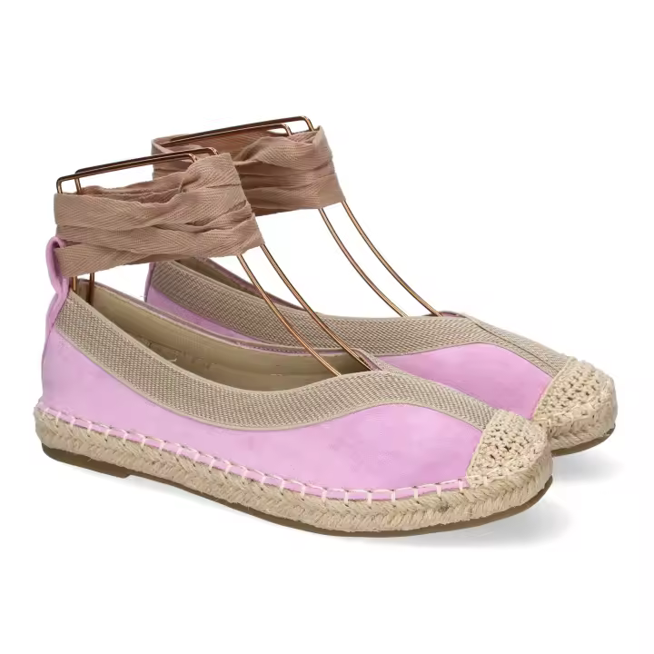 PuntoSalao Alpargatas estilo Bailarinas planas en yute para mujer lila 1Q30 - 1