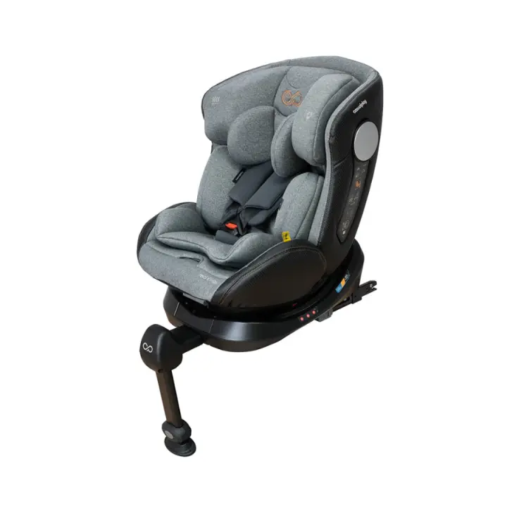 Silla de auto Play REVOL FIX XL I-SIZE, ajustable para niños de 40 a 150 cm, con rotación 360º, protección lateral reforzada y anclaje ISOFIX. - 1