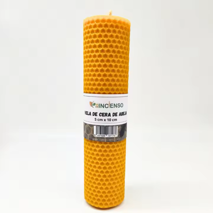 Vadeincienso - Velas de Cera de Abeja Hechas a Mano 5x10cm Ecológicas - 1