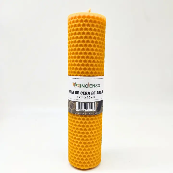 Vadeincienso - Velas de Cera de Abeja Hechas a Mano 5x10cm Ecológicas - 1