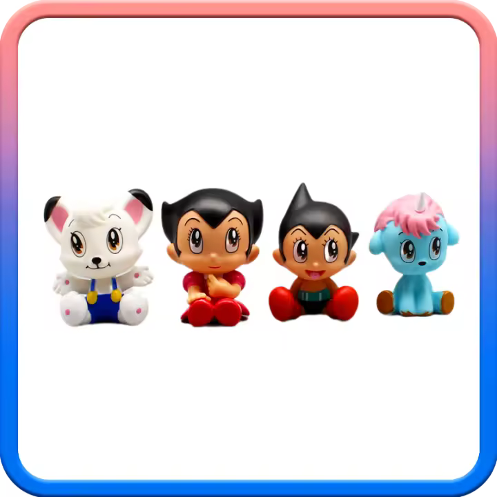 Muñeca De PVC Mighty Atom 6.5cm Figura De Acción Clásica De Dibujos Animados Leo León Blanco Regalo Decoración De Escritorio Para Niños Y Coleccionistas - 1
