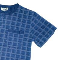 Pijama Hombre - Camiseta Manga Corto de Cuello redondo y botones con Bolsillo + Pantalones Corto Liso -Primavera/Verano - 615 - details 3