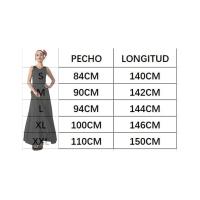 Vestidos Profesional de Baile Danza Flamenco o Sevillanas para Mujer Vestidos de Fiesta Elegantesen Cuello V sin Mangas (4 Colores Disponibles) - details 4