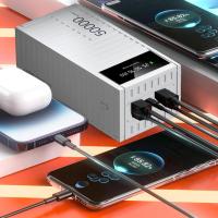 Banco de carga de 50.000 mAh, cargador de carga rápida de 66 W, banco de energía portátil, banco de batería de teléfono, capacidad de 50000 mAh para senderismo, camping, viajes, al aire libre (white） - details 3