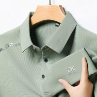 Camisa Polo Casual Para Hombre Con Insignia De Color Sólido Transpirable Y Cómoda Versátil Para Negocios Estilo Moderno - details 3