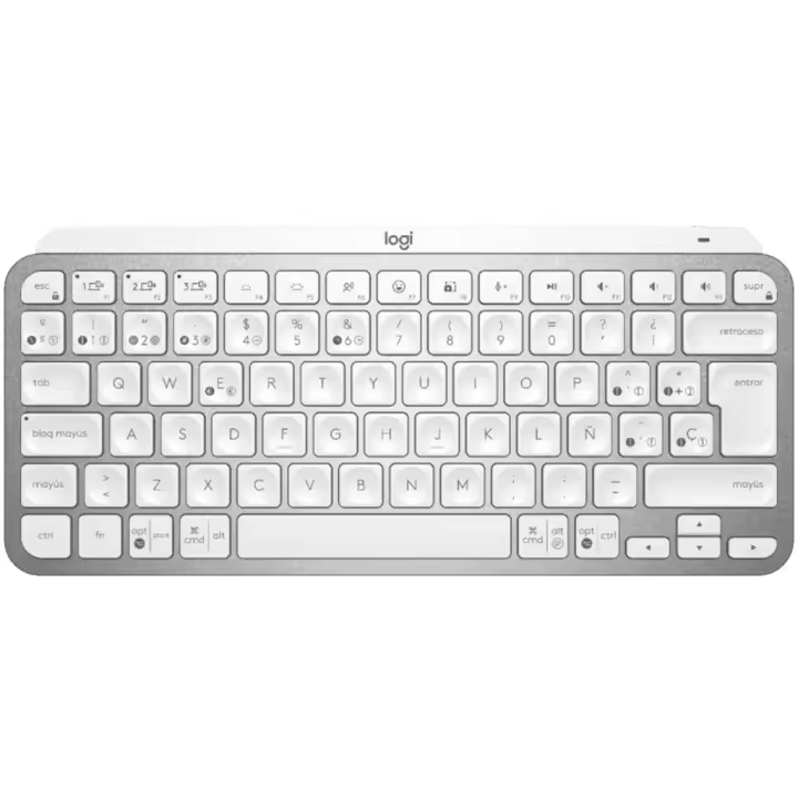 Teclado logitech mx keys gris palido wireless inalambrico qwerty español - 1
