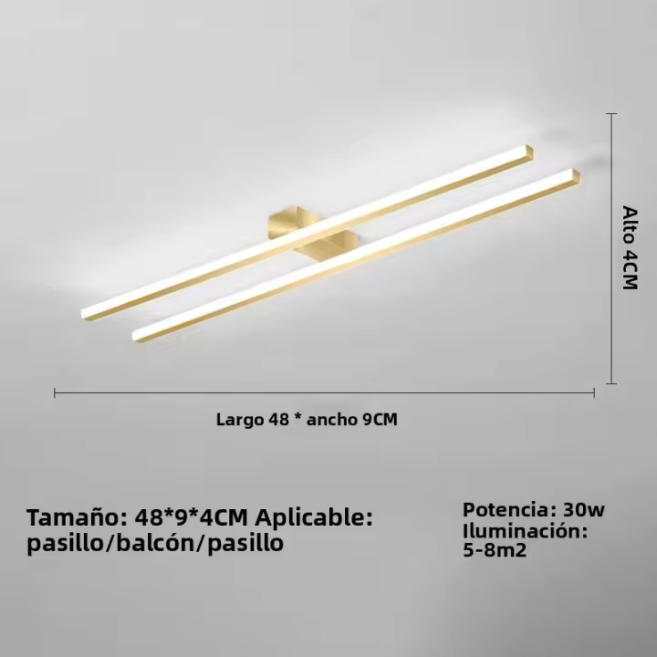 Lámpara De Techo LED Moderna Para Pasillo Dormitorio Industrial Decorativa Fuente De Aluminio Y Vidrio Para Iluminación Diaria En Cocina Comedor Estudio Baño - 1