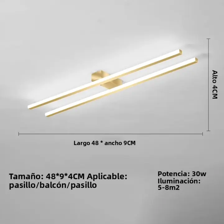 Lámpara De Techo LED Moderna Para Pasillo Dormitorio Industrial Decorativa Fuente De Aluminio Y Vidrio Para Iluminación Diaria En Cocina Comedor Estudio Baño - 1