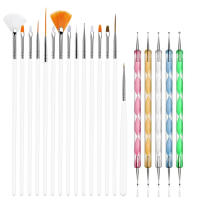 YIKOOLIN Kit De Pinceles Para Uñas 20pcs Set De Pintura De Uñas Con Lápiz De Esmalte Gel UV Y Diseño De Uñas Acrílicas Herramientas DIY Para Estética De Uñas - details 8