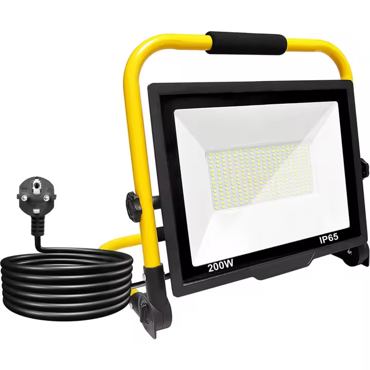 Foco de Trabajo LED, Luz de Inundación Blanca 6000K, Panel Giratorio 360 °, Impermeable IP65, Ajustable - 1