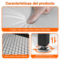 ALLINLIFE Banco Zapatero, Banco tapizado para Zapatos, con cajón, 2 Filas para 6 Pares de Zapatos, Estructura de Acero, Industrial,Cojines de asiento blandos， Marrón Rústico y Gris,Blanco,Naranja - details 13