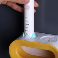 Soporte De Doble Agujero Para Cepillo De Dientes Eléctrico Adhesivo Y De Pared Accesorios De Baño Espacioso Y Organizador Hecho De Plástico - details 2