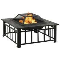 vidaXL Brasero con atizador acero 79x79x46,5 cm - details 1