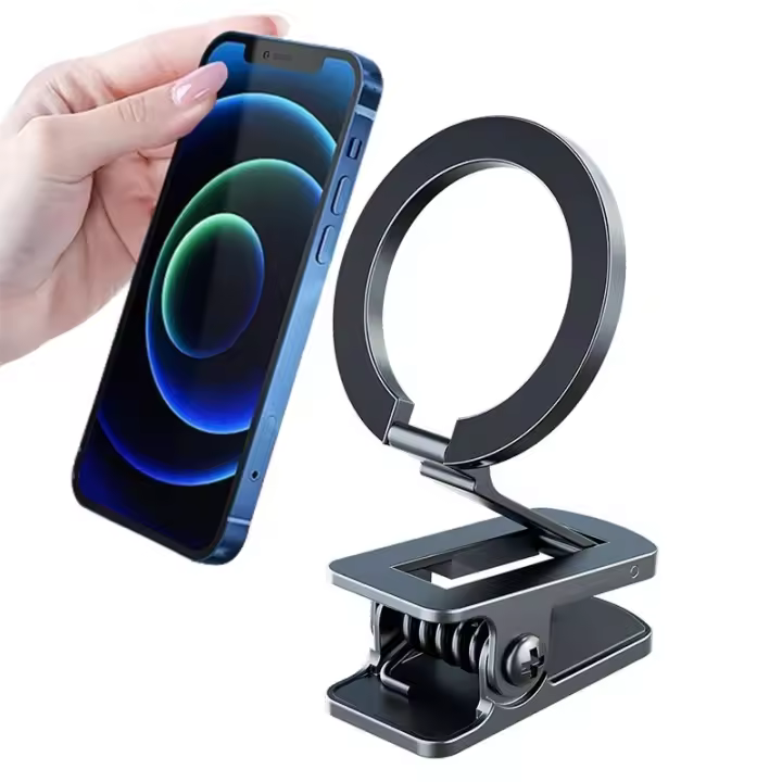 Soporte Magnético Para Coche VIKEFON Compatible Con iPhone Xiaomi Samsung Plegable Para Viaje Bracket Avión Cocina Gimnasio Clip Montaje Universal - 1
