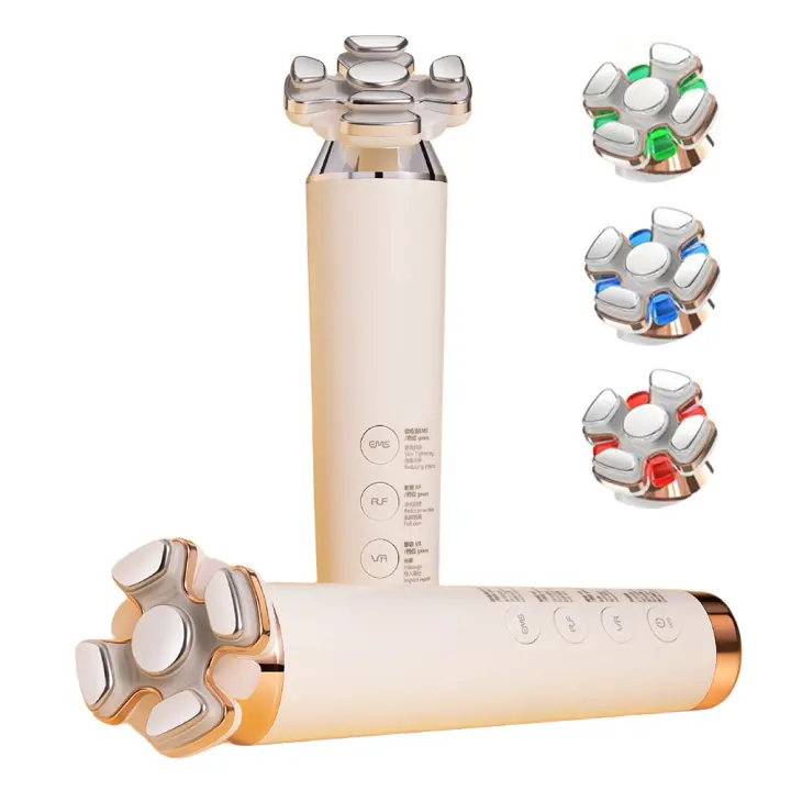 Dispositivo De Belleza RF 4en1 Masajeador Facial EMS Levantamiento Y Acondicionamiento De Piel Con Terapia De Luz LED Antiarrugas Y Blanqueamiento - 1