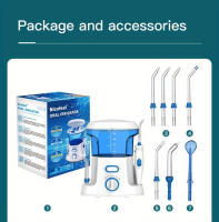 Irrigador Oral De Escritorio 600ML Con Gran Tanque De Agua Limpieza Dental Con 7 Punzantes De Agua Para Familia Sarmocare - details 13