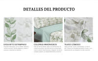 Juego de Sabanas 3 Piezas - Poliéster Microfibra - Sábana Bajera, Sábana Plana y 1 Funda de Almohada- cama 90-105-135-150cm - details 1