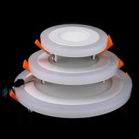 Lámpara Panel LED De Techo Revestido 6W 9W 16W 24W Luz De Decoración Para El Hogar Cambio De Color Azul Y Blanco Redondo Y Cuadrado - details 4