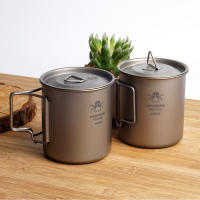 Taza De Titanio 420ml Con Manijas Plegables Para Camping Pesca Senderismo. Vaso Ligero De Agua Para Mochilas - details 14
