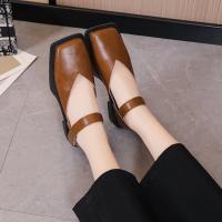 Nuevas Zapatos De Mujer 2023 Primavera Tacón Bajo Cuadrado Moda Hermosa Mocasín Profundo Cuatro Colores Opcionales Talla 35-40 - details 10