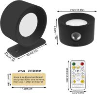 Lámpara De Pared Magnética Recargable USB Con Control Remoto LED Para Dormitorio Lámpara No-frenada Para Lectura Y Noche - details 1