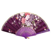Abanico De Lujo En Estilo Español Vintage Con Diseño De Estampado Y Encaje Plegable Para Danza Y Decoración De Bodas Y Fiestas - details 8