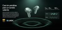 Auriculares - OnePlus Buds 4, Dos diafragmas con Dual DACs, ANC dinámicos hasta 55dB en tiempo real, Control de volumen deslizando, Hi-Res Audio LHDC 5.0, Reproducción hasta 45 horas, AI Traducción - details 7