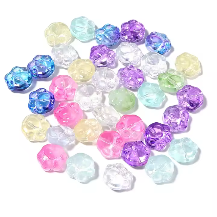 20pcs Cuentas De Forma De Uña De Oso 15x14mm Transparente Y Colorida Para Creación De Joyas DIY Pulseras Y Aretes - 1
