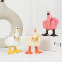 Pequeño Pato Creativo Y Divertido Estatua De Resina Personalizada Con Dedo Middle Para Decoración De Escritorio Hogar Jardín Regalo Figura Animal Estilo Moderno - details 4