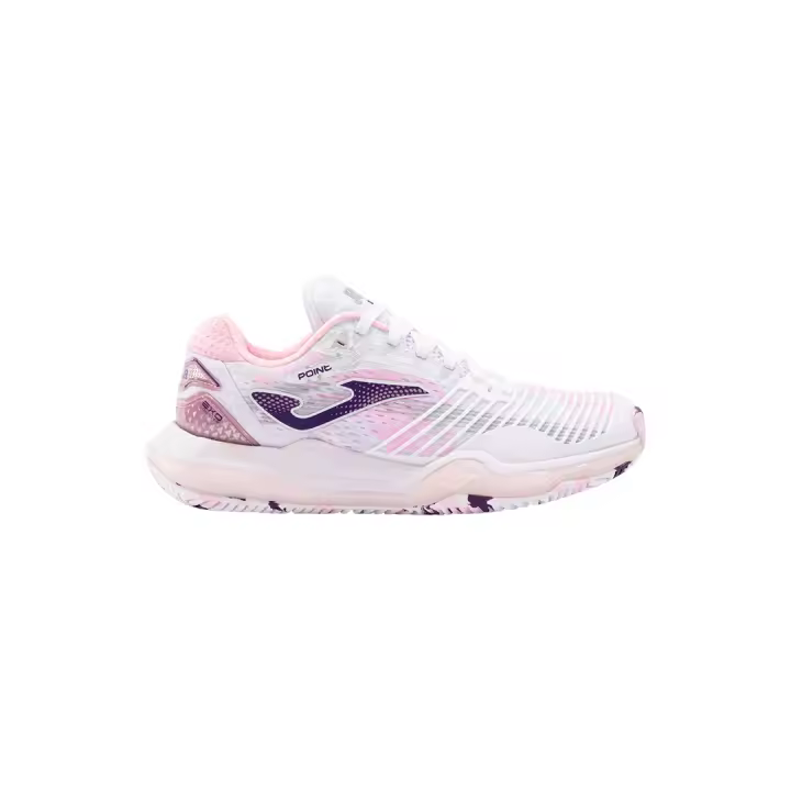 Zapatilla de pádel Joma Point Lady 2402 Blanco Rosa Clay - 1