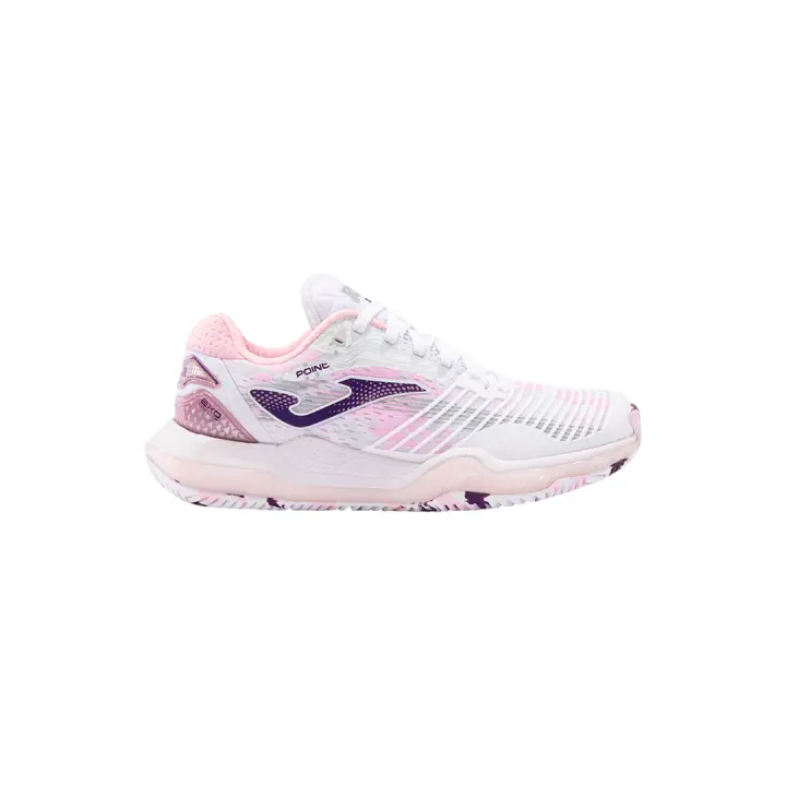 Zapatilla de pádel Joma Point Lady 2402 Blanco Rosa Clay - 1