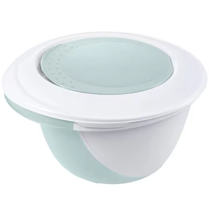 Keeeper Cuenco para Mezclar 1,5+3,5 L con Protección Antisalpicaduras y Tapa Multifuncional - 1