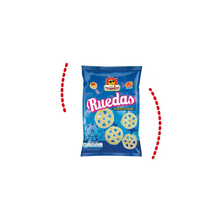 Tosfrit Aperitivos - Caja de Ruedas de Patata - 8 Bolsas de 80g - Sin Gluten - 1