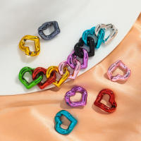 30pcs Bolas De Corazón De Acrílico Metálico Para Creación De Joyas DIY Tamaños 21x19MM Accesorios Para Pulseras Collares Y Aretes - details 5