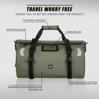 Bolsa Seca Para Motocicleta 40L 66L Impermeable Bolsa De Viaje Para Asiento Trasero De Motocicleta Bolsa De Mano Deportiva De PVC Para Exterior - details 27