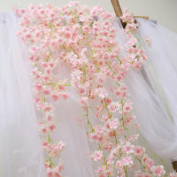 Guirnalda De Flores Artificiales De Sакura 180CM Para Bodas Decoración De Navidad Fiesta En Casa Y Hogar Silken Cherry Blossom - details 4