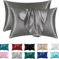 2pcs Fundas De Almohada De Satén Seda Para Cabello Y Piel Coral Tamaño Estándar Conjunto De Fundas De Almohada Super Suaves - details 6
