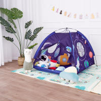 Carpa Plegable Para Niños Y Niñas Casa De Juguete Castillo Wigwam Planetario Rocket Decoración De Habitación Para Niños Edad Recomendada 3-12 Años Material Suave - details 0
