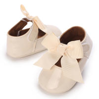 Zapatos De Princesa Para Bebé Niña En Lace Blanca Mocasines Con Lazo Y Borde Antideslizante De Goma Primera Calzado Para Caminar - details 151