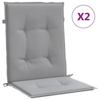 vidaXL Cojín silla jardín respaldo bajo 2 uds tela Oxford Color Antracita,  Gris,  Crema y mas Cojín Decorativo de Asiento Cojines de muebles de salon - details 7